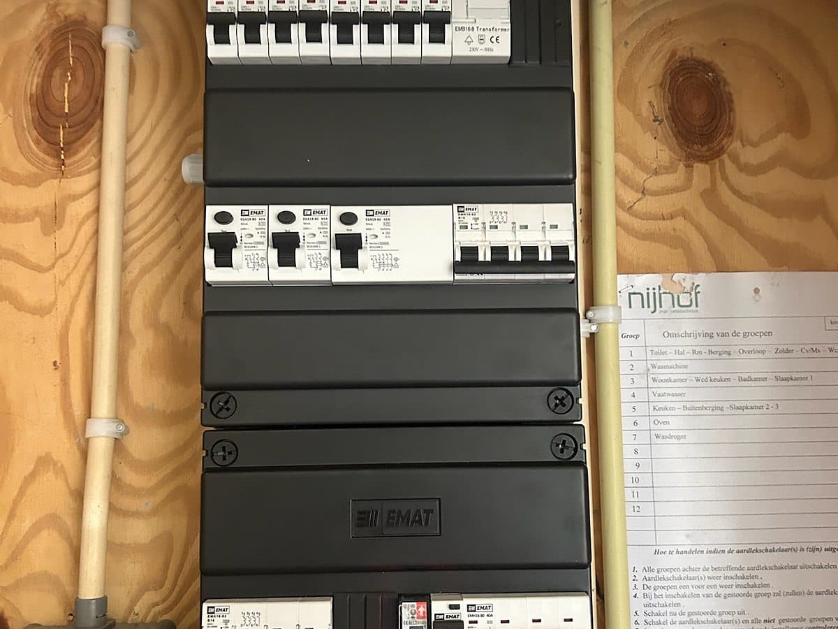 Groepenkast in een nieuwe woning, groepenkasten in Apeldoorn